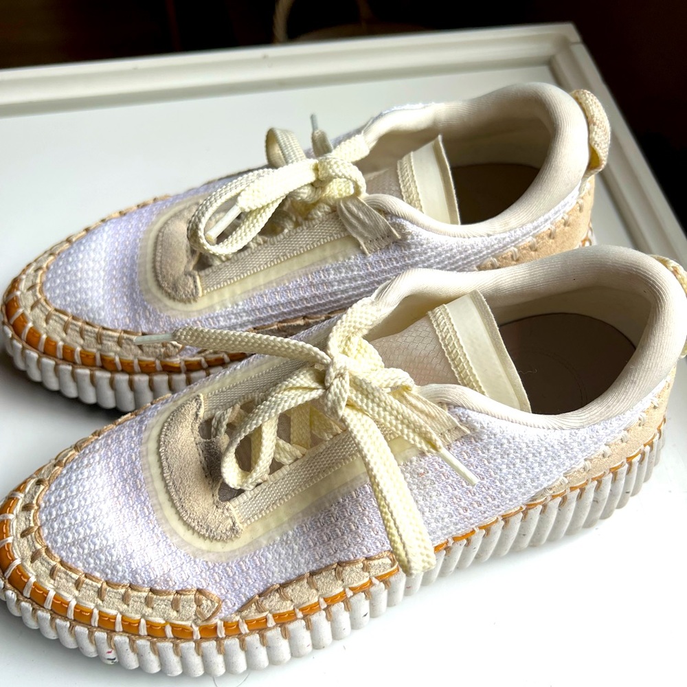Women’s CHLOE Nama stitch sneakers size 37 or  7 M